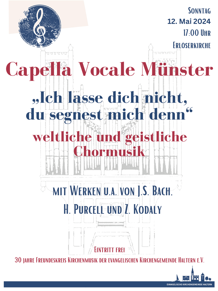 Konzertplakat Capella Vocale, Haltern 12.05.2024